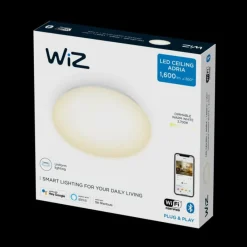 Luminaires Philips Plafonnier Philips WiZ Adria LED Blanc, 1 lumière