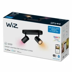 Luminaires Philips Plafonnier Philips WiZ IMAGEO LED Noir, 2 lumières, Changeur de couleurs
