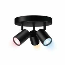 Luminaires Philips Plafonnier Philips WiZ IMAGEO LED Noir, 3 lumières, Changeur de couleurs