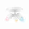 Luminaires Philips Plafonnier Philips WiZ IMAGEO LED Blanc, 3 lumières, Changeur de couleurs