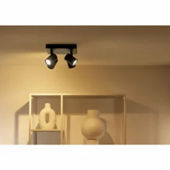 Luminaires Philips Plafonnier Philips WiZ IMAGEO LED Noir, 4 lumières, Changeur de couleurs