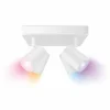 Luminaires Philips Plafonnier Philips WiZ IMAGEO LED Blanc, 4 lumières, Changeur de couleurs