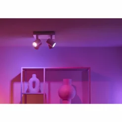 Luminaires Philips Plafonnier Philips WiZ IMAGEO LED Blanc, 4 lumières, Changeur de couleurs