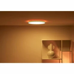 Luminaires Philips Plafonnier Philips WiZ Rune LED Noir, Blanc, 1 lumière, Changeur de couleurs