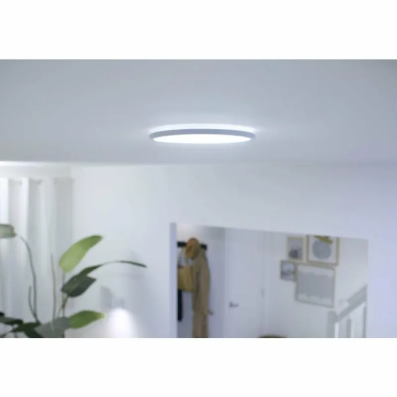 Luminaires Philips Plafonnier Philips WiZ Super Slim LED Blanc, 1 lumière