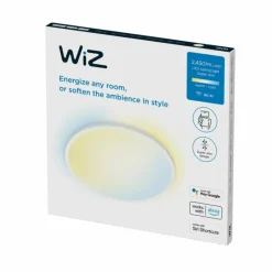 Luminaires Philips Plafonnier Philips WiZ SuperSlim LED Blanc, 1 lumière