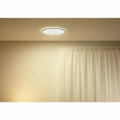 Luminaires Philips Plafonnier Philips WiZ SuperSlim LED Noir, 1 lumière