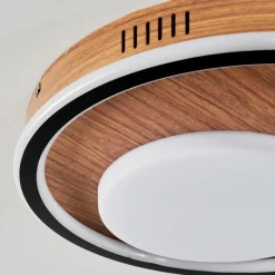 Luminaires Scandinaves-hofstein Plafonnier Phnhealu LED Brun, Couleur bois, 1 lumière