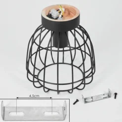 Lampes Industrielles-hofstein Plafonnier Piment Noir, 1 lumière