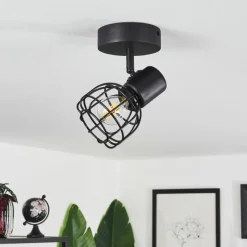 Lampes Industrielles-hofstein Plafonnier Piment Noir, 1 lumière