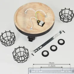 hofstein Plafonnier Piment Noir, 3 lumières