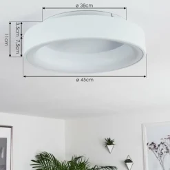 hofstein Plafonnier Pine LED Blanc, 1 lumière