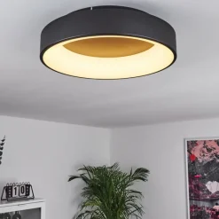 hofstein Plafonnier Pine LED Noir, 1 lumière