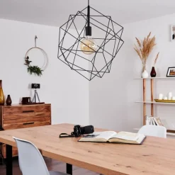 Lampes Vintages & Rétros-hofstein Plafonnier Pinguro Noir, 1 lumière