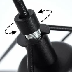 Lampes Vintages & Rétros-hofstein Plafonnier Pinguro Noir, 1 lumière