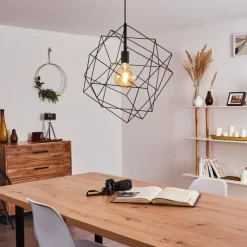 Lampes Vintages & Rétros-hofstein Plafonnier Pinguro Noir, 1 lumière