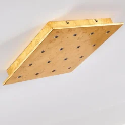 Lampes Dorées-hofstein Plafonnier Pionnat LED Or, 16 lumières