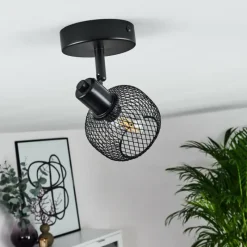 hofstein Plafonnier Pipisu Noir, 1 lumière