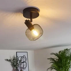 hofstein Plafonnier Pipisu Noir, 1 lumière