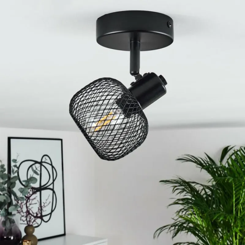 hofstein Plafonnier Pipisu Noir, 1 lumière