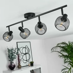 hofstein Plafonnier Pipisu Noir, 4 lumières