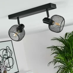 hofstein Plafonnier Pipisu Noir, 2 lumières