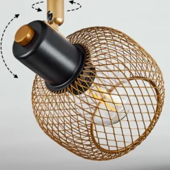 Lampes Dorées-hofstein Plafonnier Pipisu Or, Laiton, Noir, 1 lumière