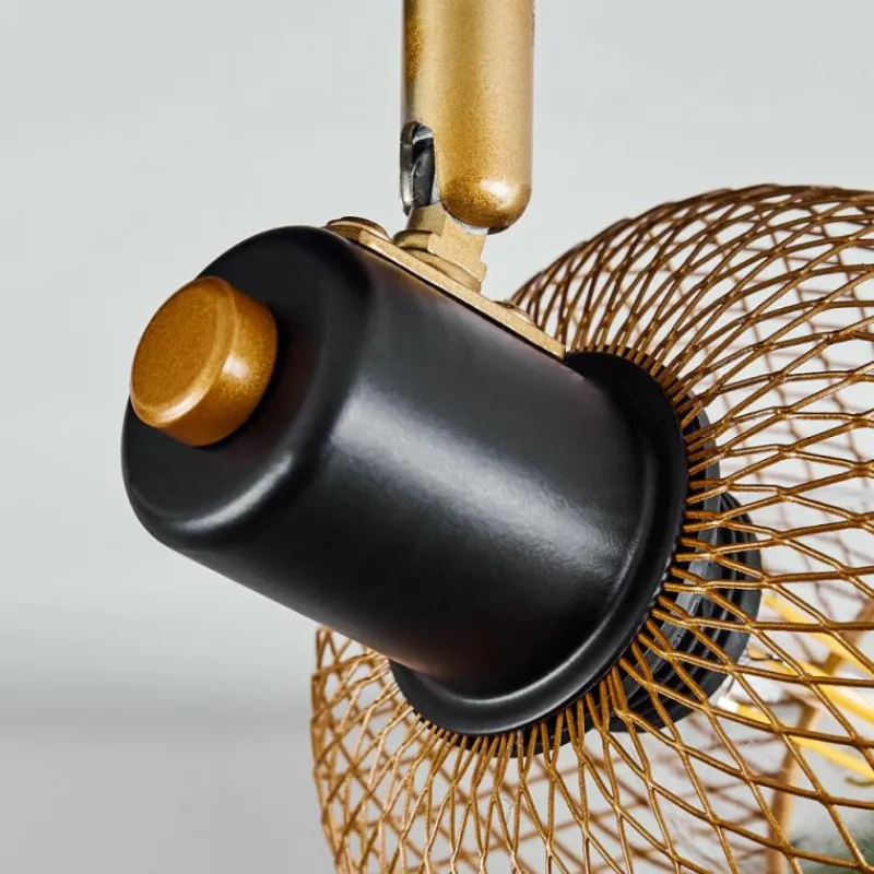 Lampes Dorées-hofstein Plafonnier Pipisu Or, Laiton, Noir, 2 lumières