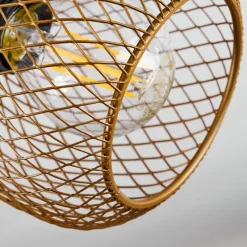 Lampes Dorées-hofstein Plafonnier Pipisu Or, Laiton, Noir, 4 lumières