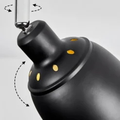 Lampes Dorées-hofstein Plafonnier Pistrino Chrome, Noir, 3 lumières