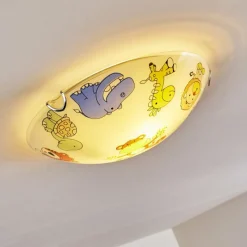 hofstein Plafonnier Pizzy Zoo Chrome, Blanc, 2 lumières