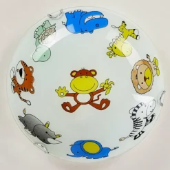 hofstein Plafonnier Pizzy Zoo Chrome, Blanc, 2 lumières