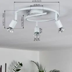 hofstein Plafonnier Planes LED Blanc, 3 lumières