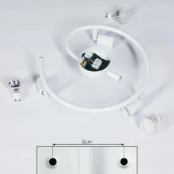 hofstein Plafonnier Planes LED Blanc, 3 lumières