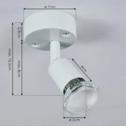 hofstein Plafonnier Planes LED Blanc, 1 lumière