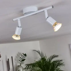 hofstein Plafonnier Planes LED Blanc, 2 lumières* Éclairage Led