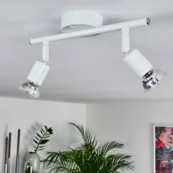 hofstein Plafonnier Planes LED Blanc, 2 lumières* Éclairage Led