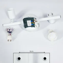 hofstein Plafonnier Planes LED Blanc, 2 lumières* Éclairage Led