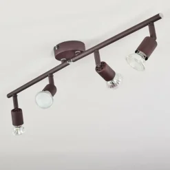 Lampes Industrielles-hofstein Plafonnier Planes LED Rouille, 4 lumières