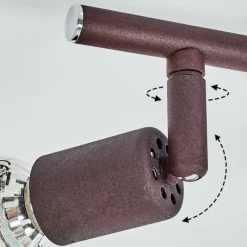 Lampes Industrielles-hofstein Plafonnier Planes LED Rouille, 2 lumières