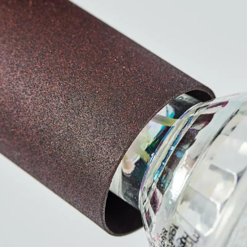 Lampes Industrielles-hofstein Plafonnier Planes LED Rouille, 2 lumières