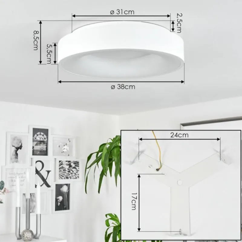 hofstein Plafonnier Playas LED Blanc, 1 lumière