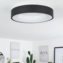 hofstein Plafonnier Playas LED Noir, Blanc, 1 lumière