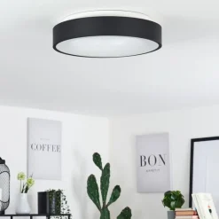 hofstein Plafonnier Playas LED Noir, Blanc, 1 lumière