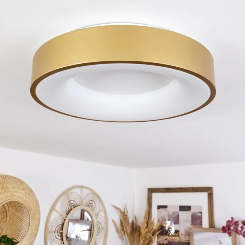 Lampes Dorées-hofstein Plafonnier Playas LED Or, Blanc, 1 lumière