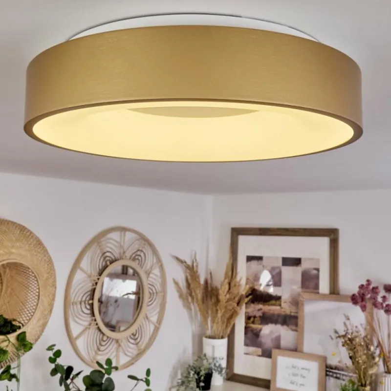 Lampes Dorées-hofstein Plafonnier Playas LED Or, Blanc, 1 lumière