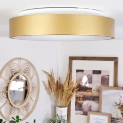 Lampes Dorées-hofstein Plafonnier Playas LED Or, Blanc, 1 lumière