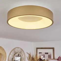 Lampes Dorées-hofstein Plafonnier Playas LED Or, Blanc, 1 lumière