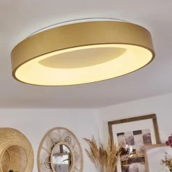 Lampes Dorées-hofstein Plafonnier Playas LED Or, Blanc, 1 lumière