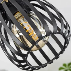 hofstein Plafonnier Pocho Laiton, Noir, 1 lumière* Spots Et Projecteurs